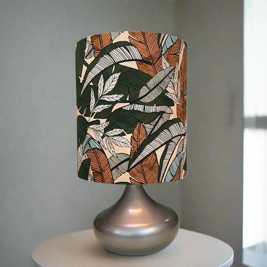Custom Lamp Shade only - Warm Palm Leaves