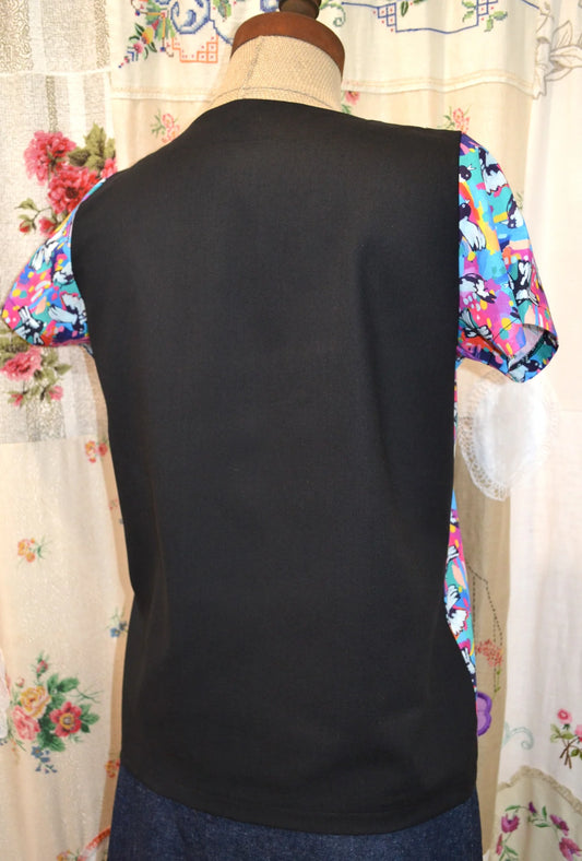 Women's Handmade V Top - Magpies **ON SALE**