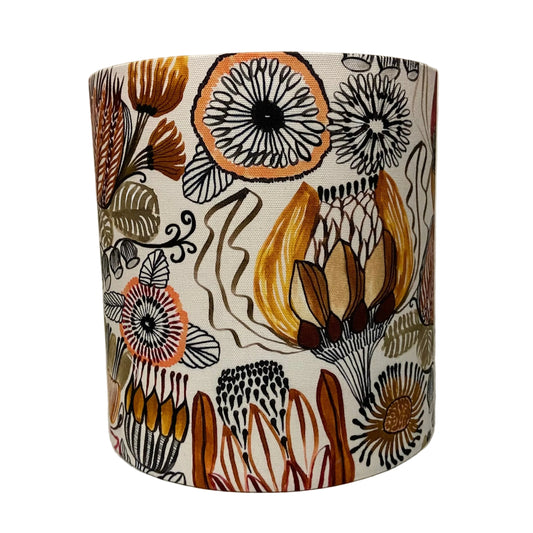 Black Raindrop Touch Lamp with Neutral Natives Shade
