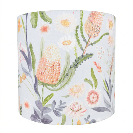 Pastel Bottle Brush Floral Small Table Lamp