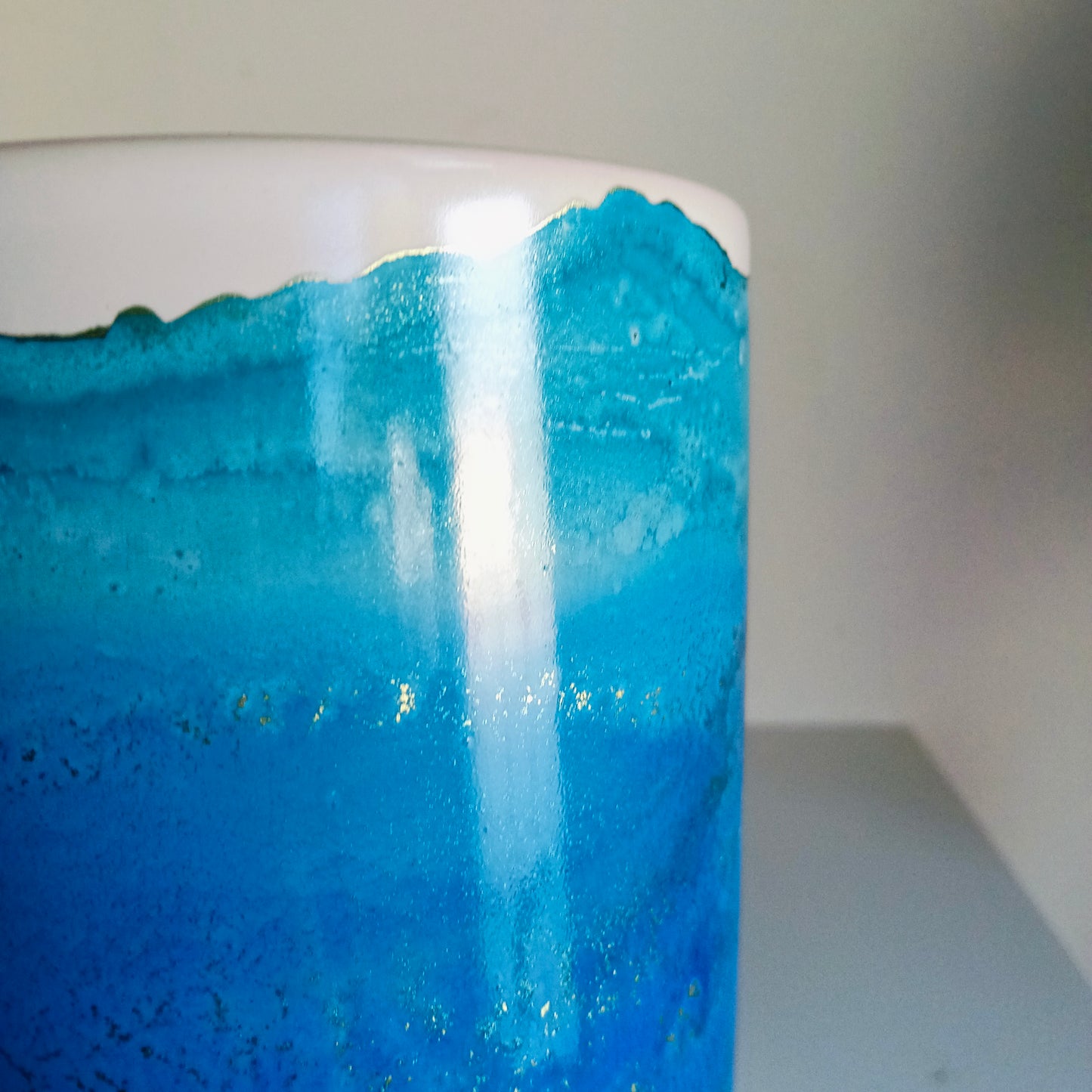 Alcohol Ink planter pot with tray - POT #36