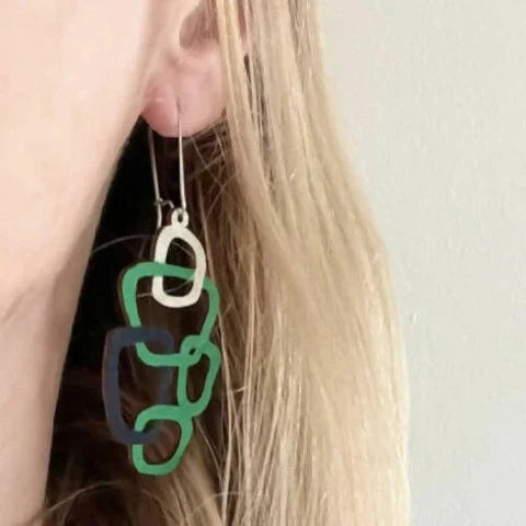 Wooden Loop Statement Earrings