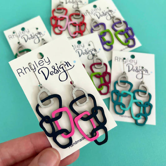 Wooden Loop Statement Earrings