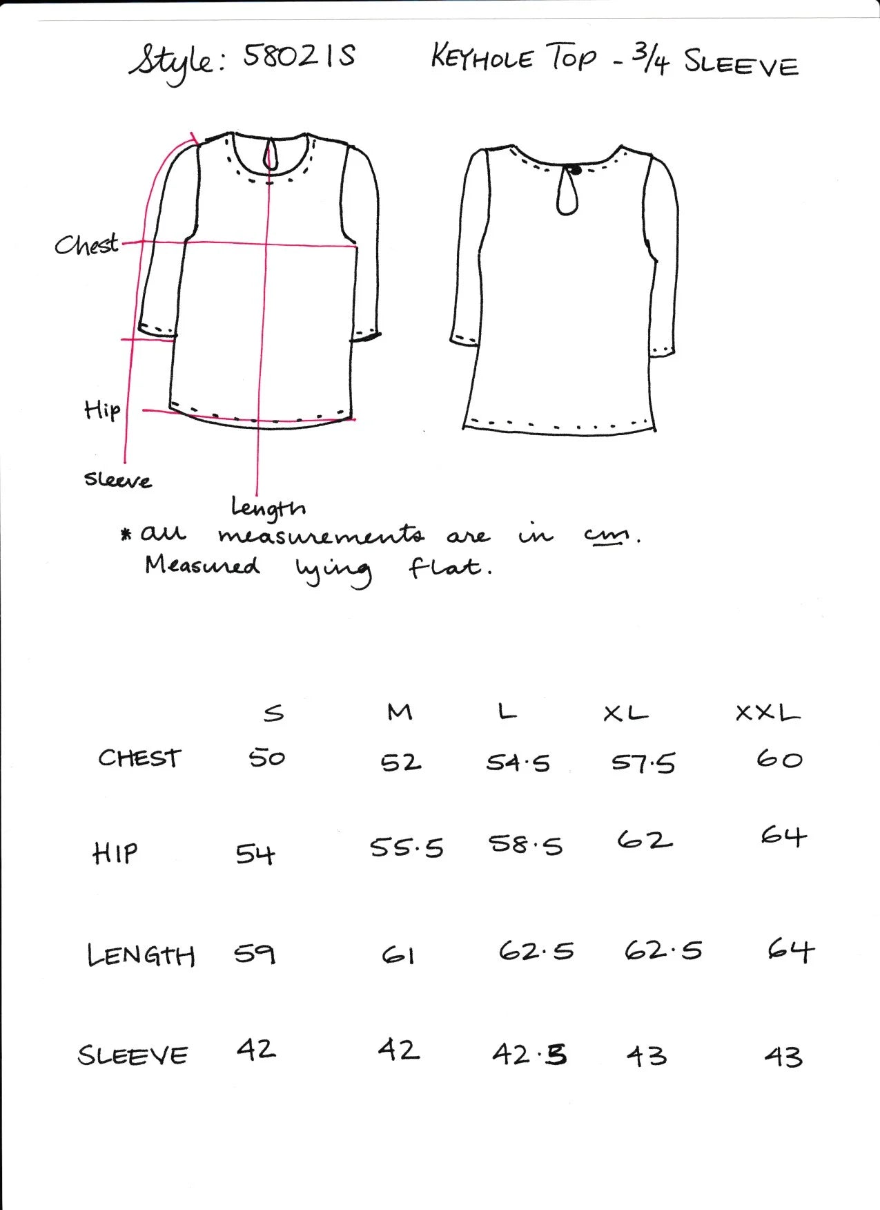 Women's Handmade Keyhole Top - Silver marle Cotton