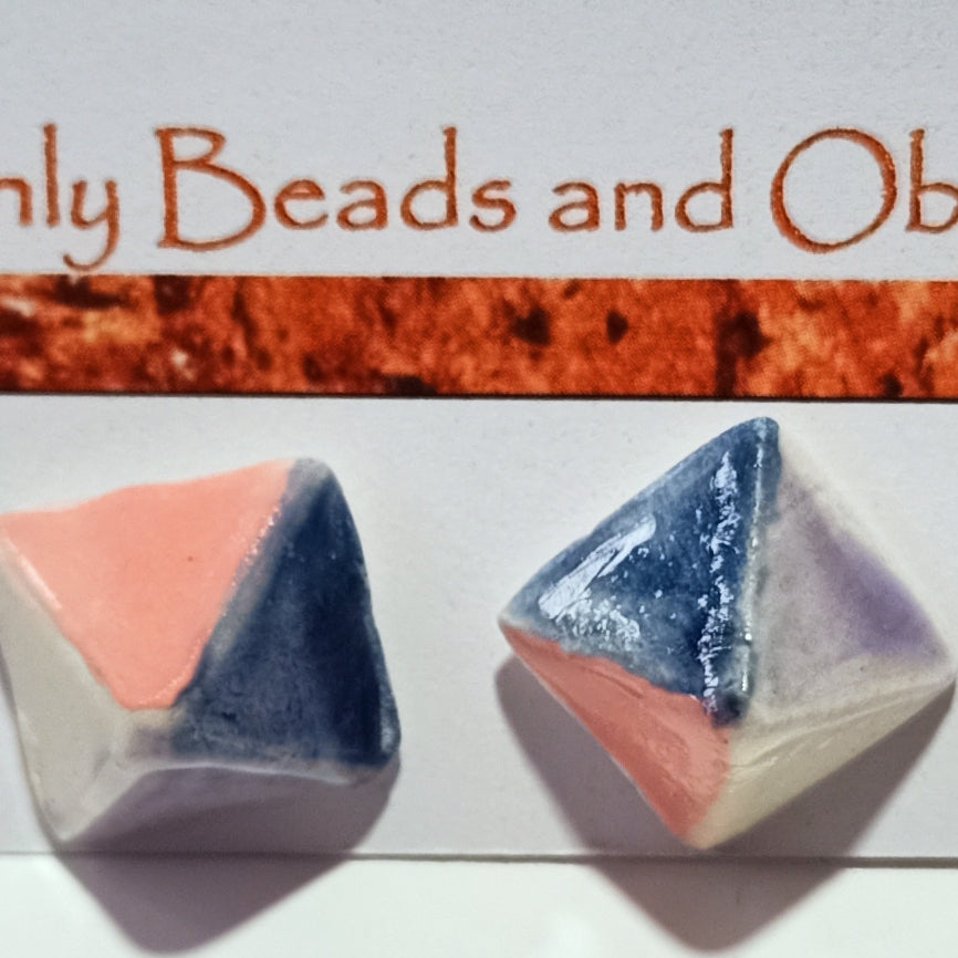 Handcrafted Pottery Stud Earrings