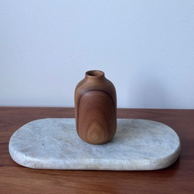 Handturned Timber Vase - Camphor Laurel Squat