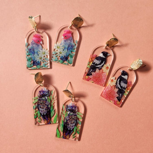 Australian Birds Statement Earrings Collection