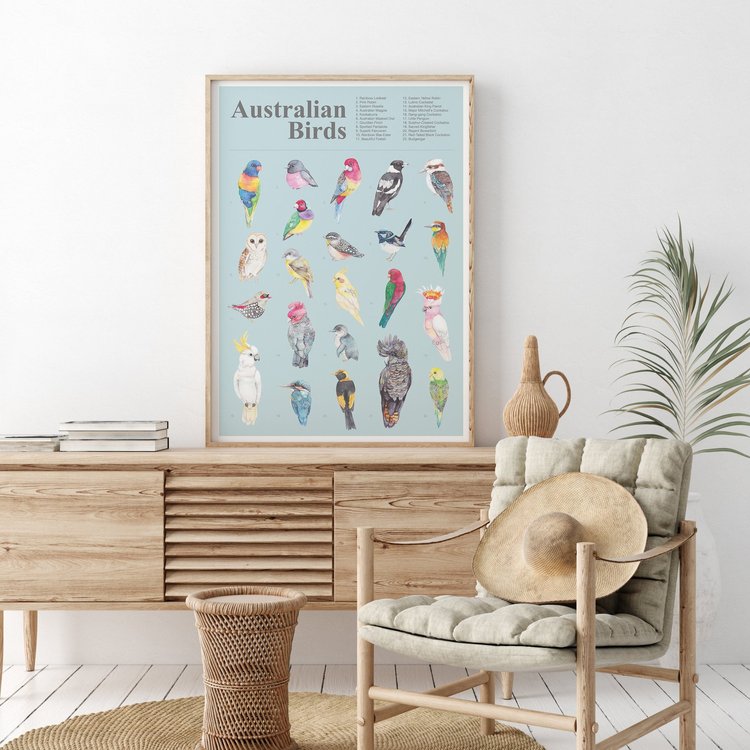 Watercolour By Cat Original A2 Australiana Art Posters