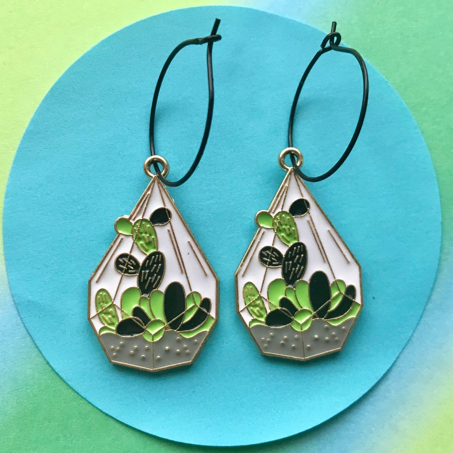 Terrarium Hoop Earrings **ON SALE**