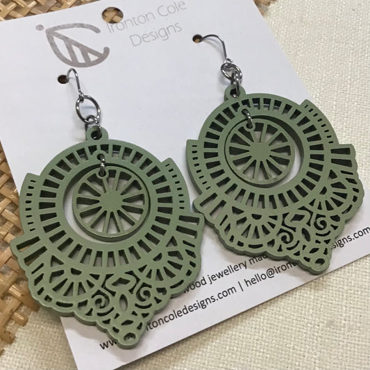 Handpainted Laser Cut earrings - Moroccan Range