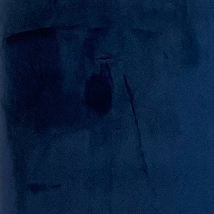 Chrome Pull Cord Lamp with Navy Velvet Shade Far Fetched Designs