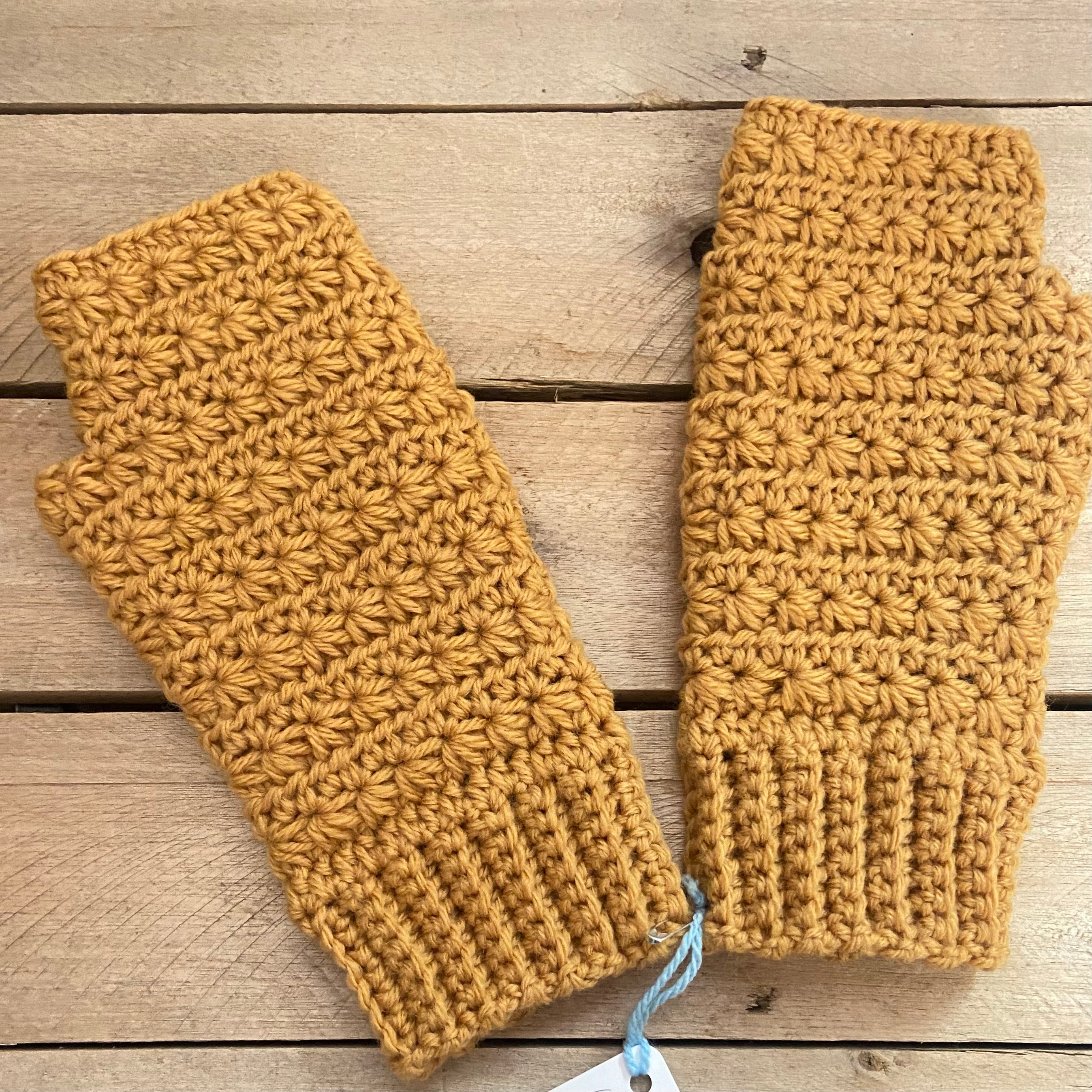 Crochet fingerless gloves - various colours