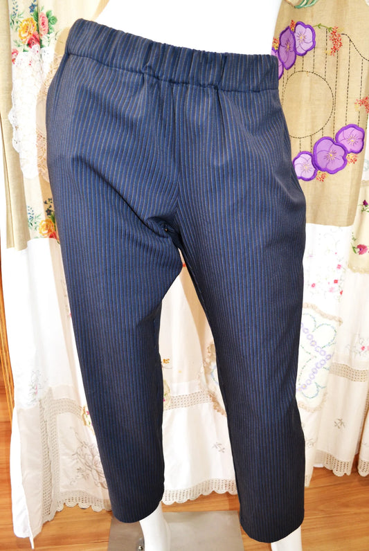Women's Handmade Slider Pants - Royal Stripe