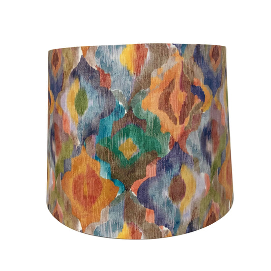 MCM Cream Bulb Ceramic Table Lamp with Summer Geo Shade