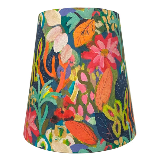 Large Urn Ceramic Table Lamp with Whimsical Bloom Shade