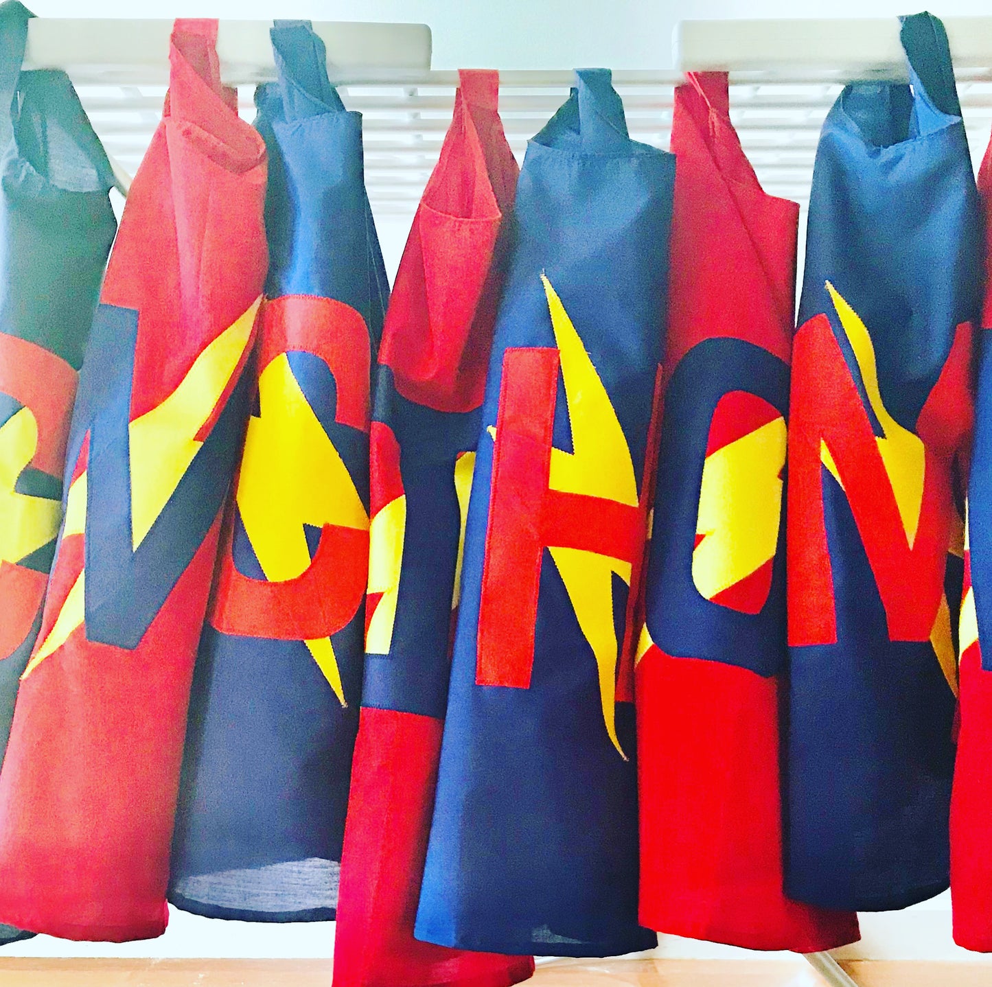 Superhero Dress Up Capes, Masks & Cuffs - RED