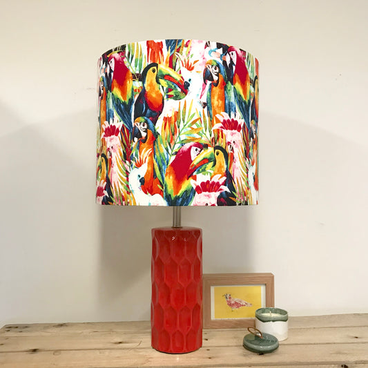 Custom Lamp Shade only - Rainbow  Bright Birds