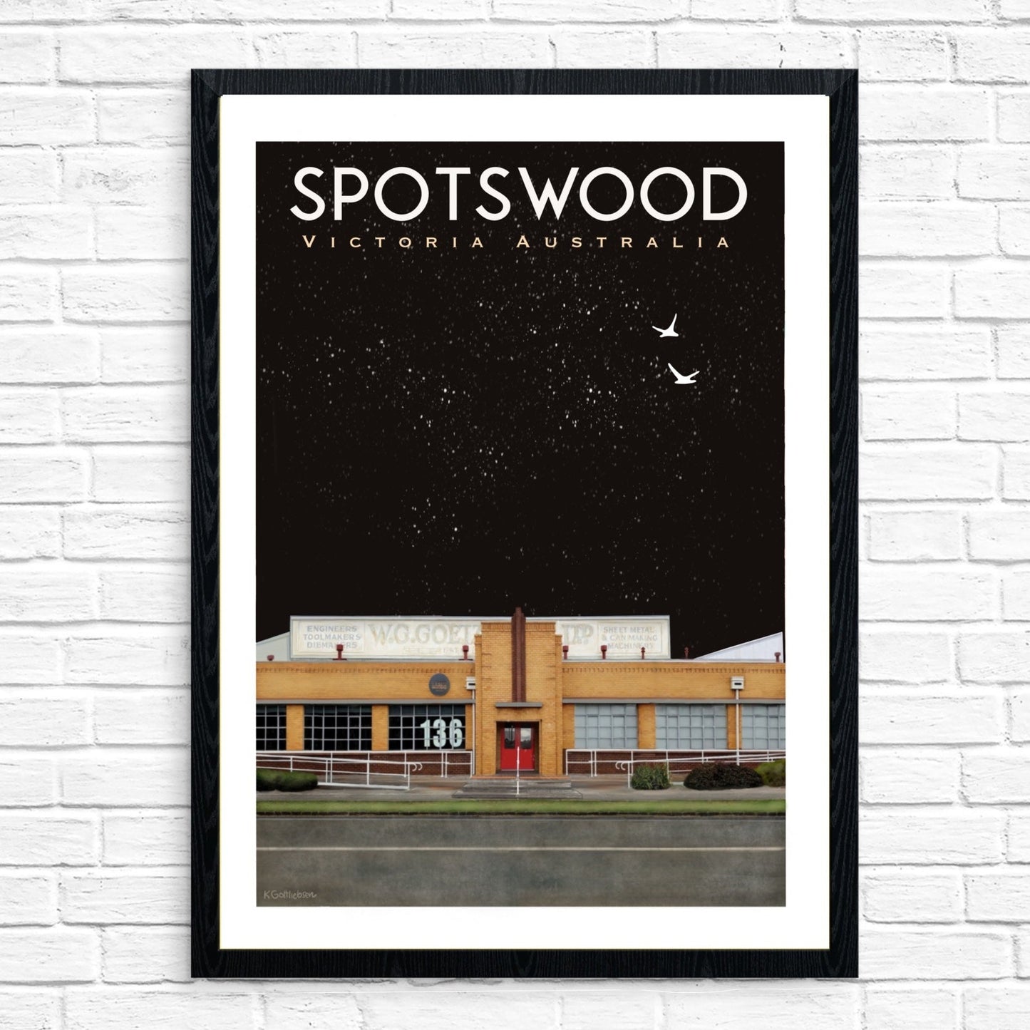 Vintage Poster - Spotswood – Two Birds at Night