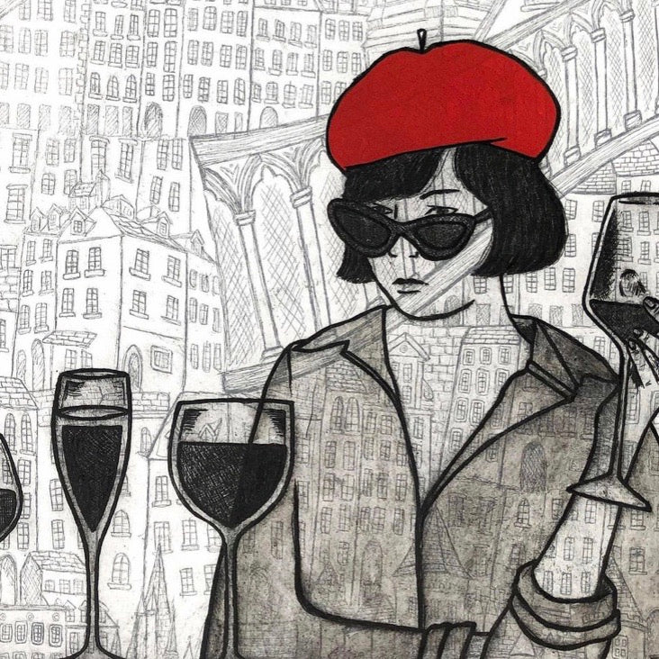 Original Art Print Coaster Set of 6 - Travel Series