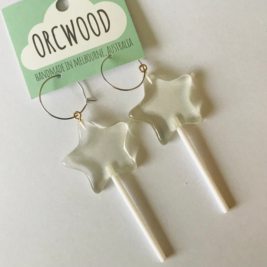 Star Lollypop Hoop Earrings **ON SALE**
