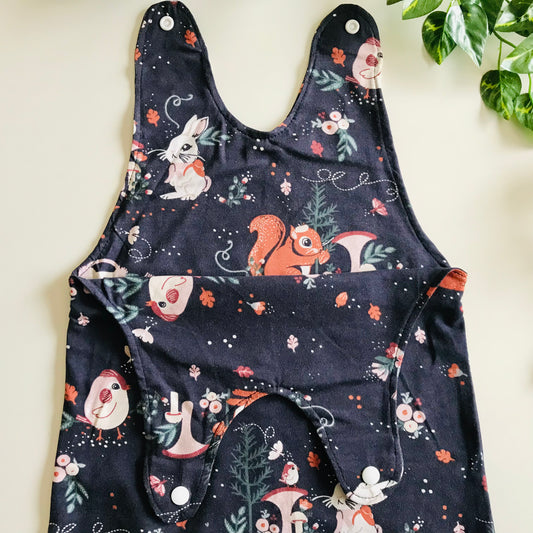 Baby Toddler Long Romper - Navy Winter Land