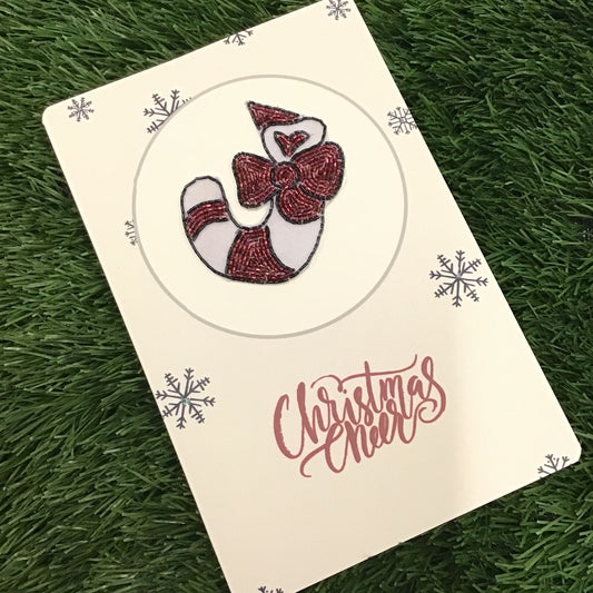 Hand Beaded & Embroidered Christmas Cards **ON SALE**
