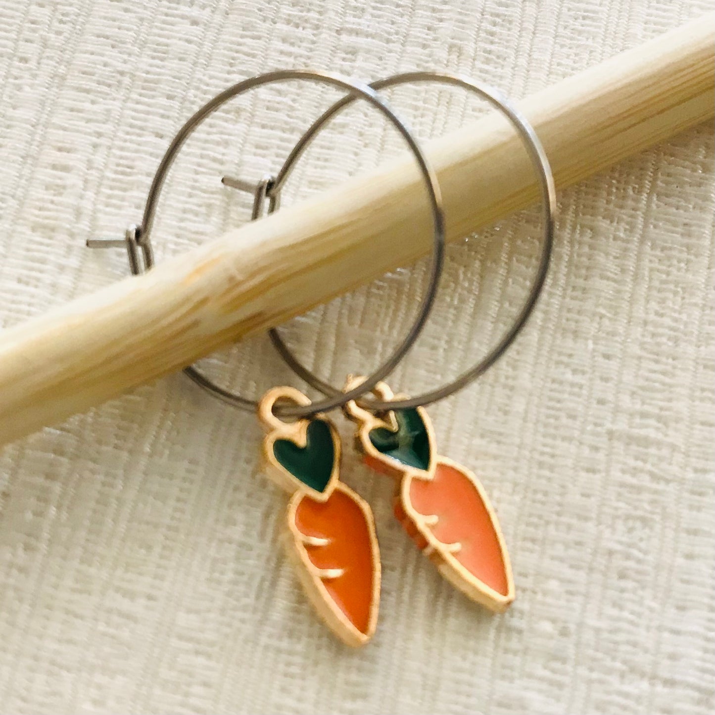 Fruit & Vegetable Hoop Earrings