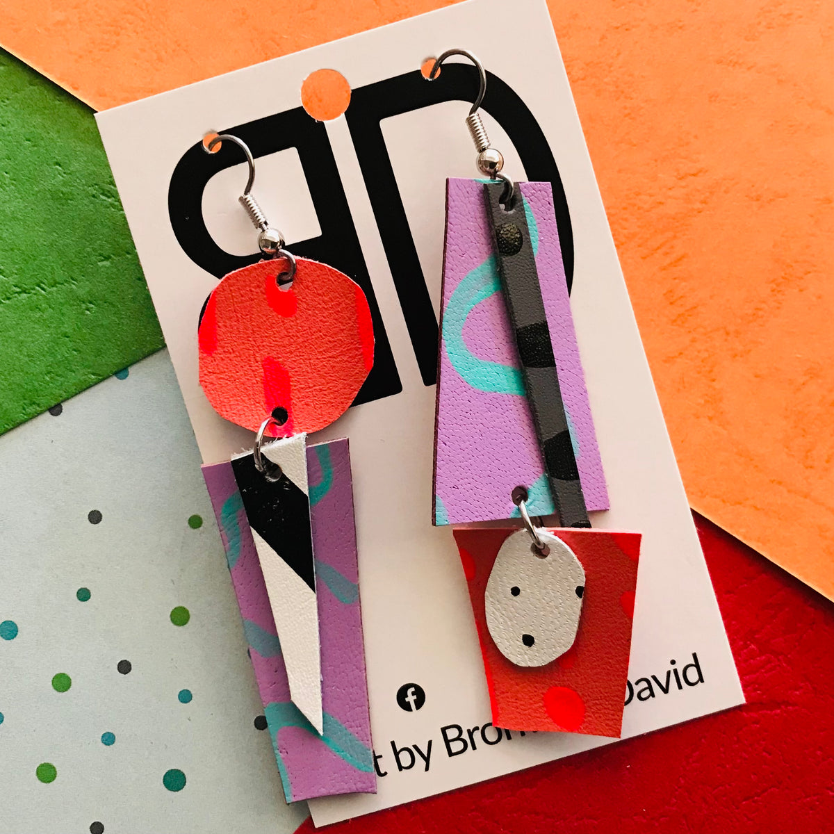 Leather 2025 statement earrings