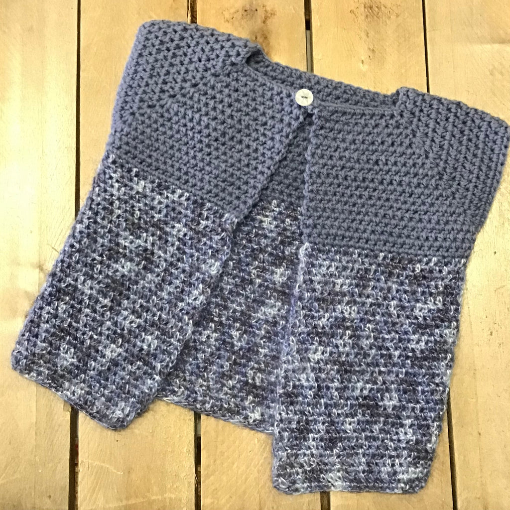 Crocheted locally - Child Mauve Fleck Vest