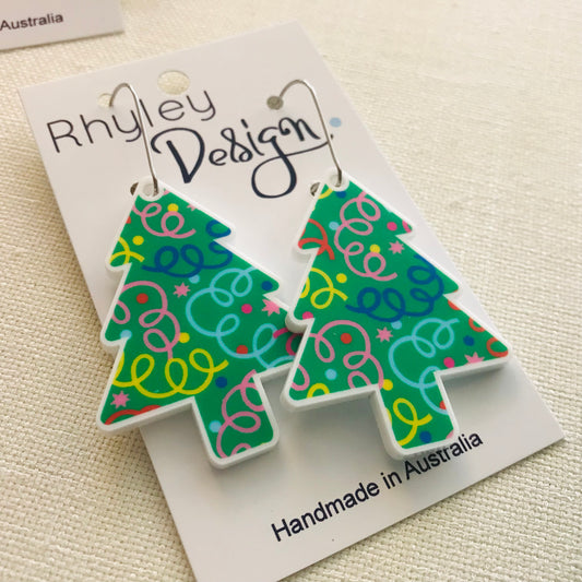 Christmas Tree Statement Earrings