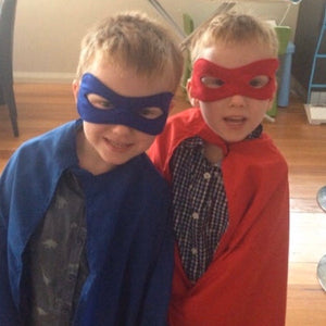 Superhero Dress Up Capes, Masks & Cuffs - RED