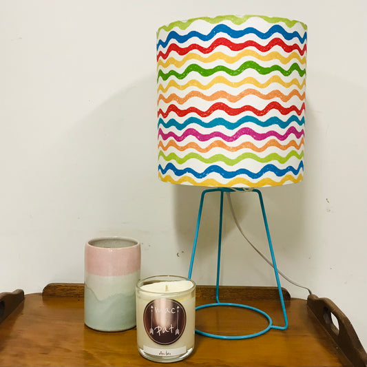 Custom Lamp Shade only - Rainbow Waves