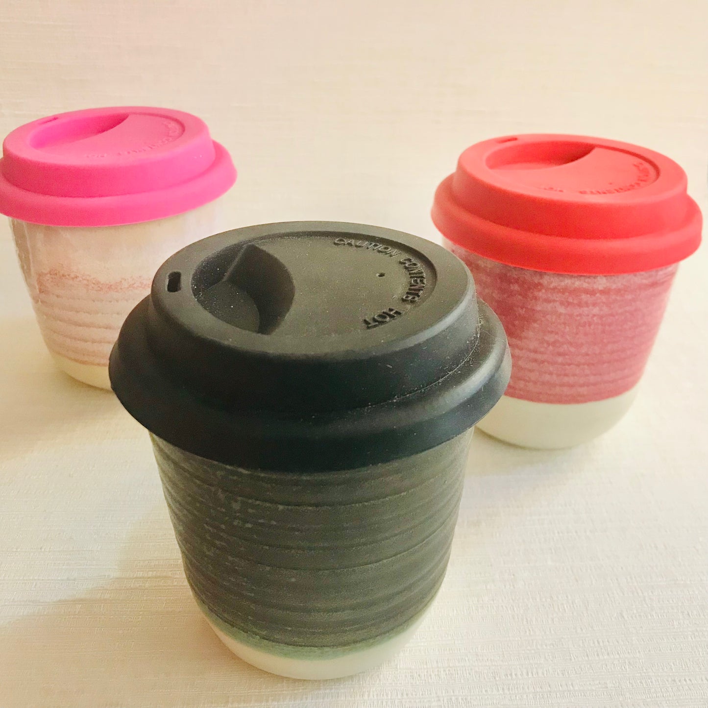 Handmade Travel Cup with Silicone Lid