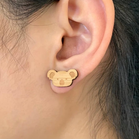 Koala Laser Cut Stud Earrings