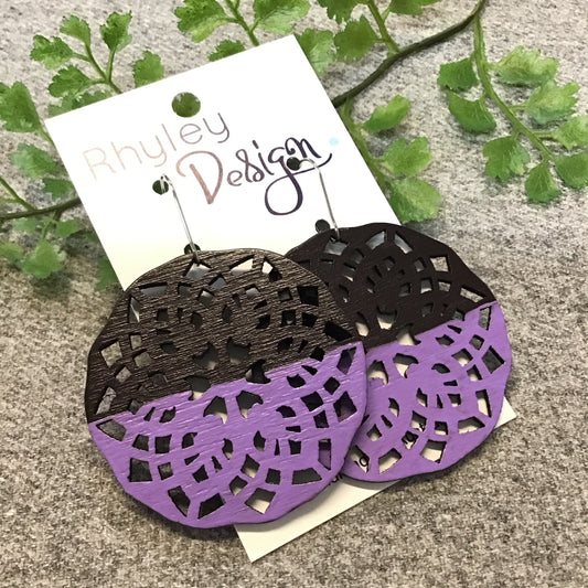 Bamboo Detailed Circle Earrings