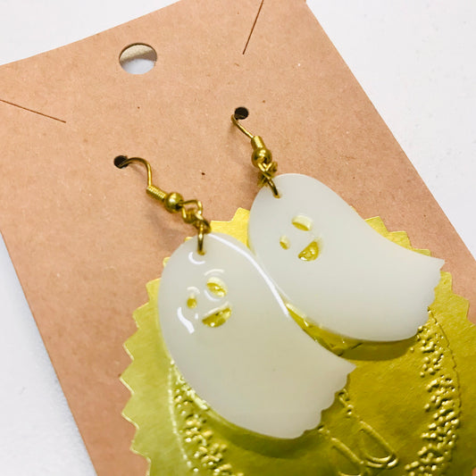 Novelty Resin Sparkle Dangle Earrings - Halloween