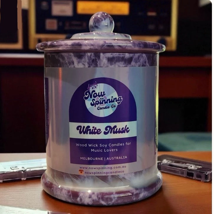 Candles for Music Lovers - White Musk with Tunes