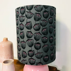 Custom Lamp Shade only - Charcoal Buds