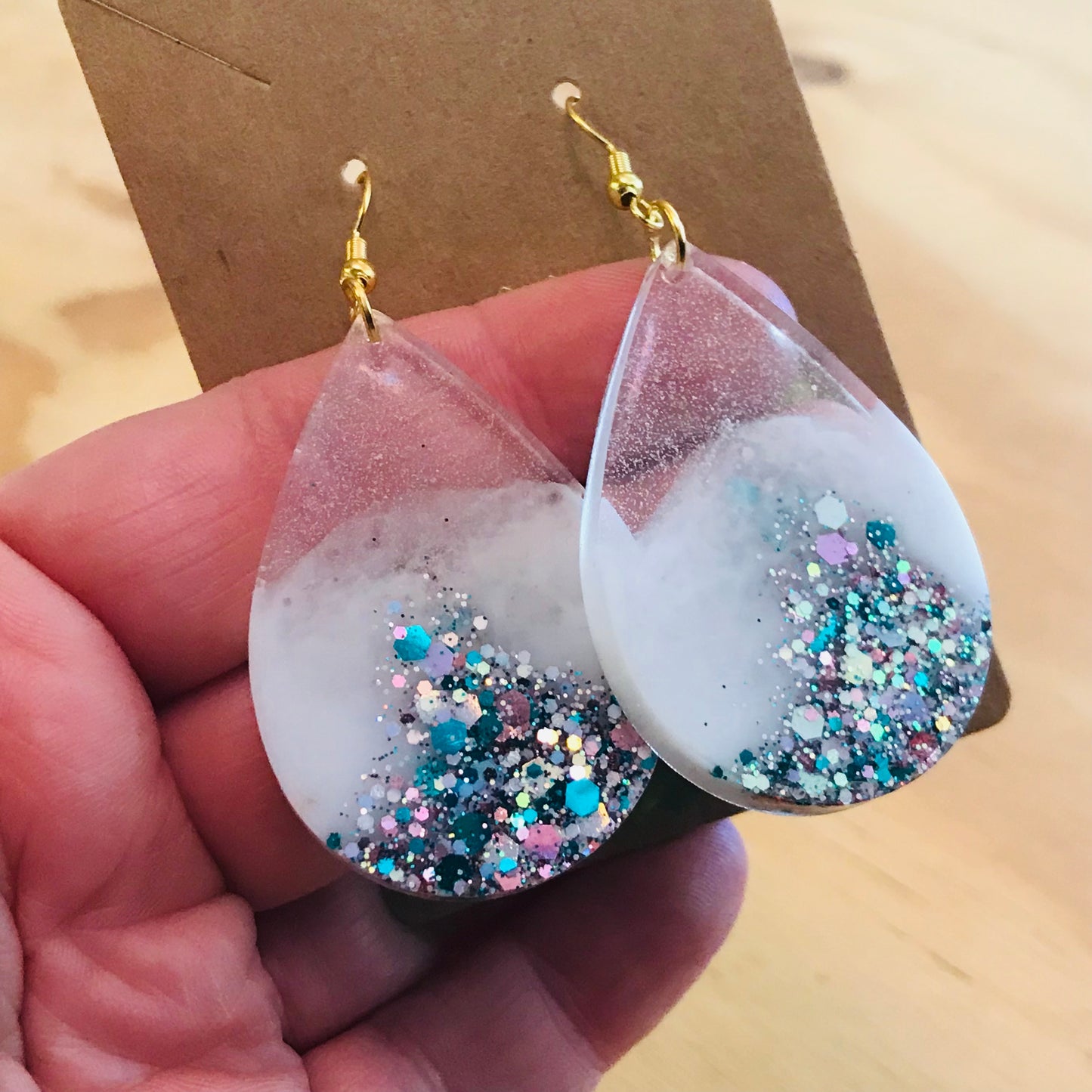 Novelty Resin Sparkle Dangles Earrings