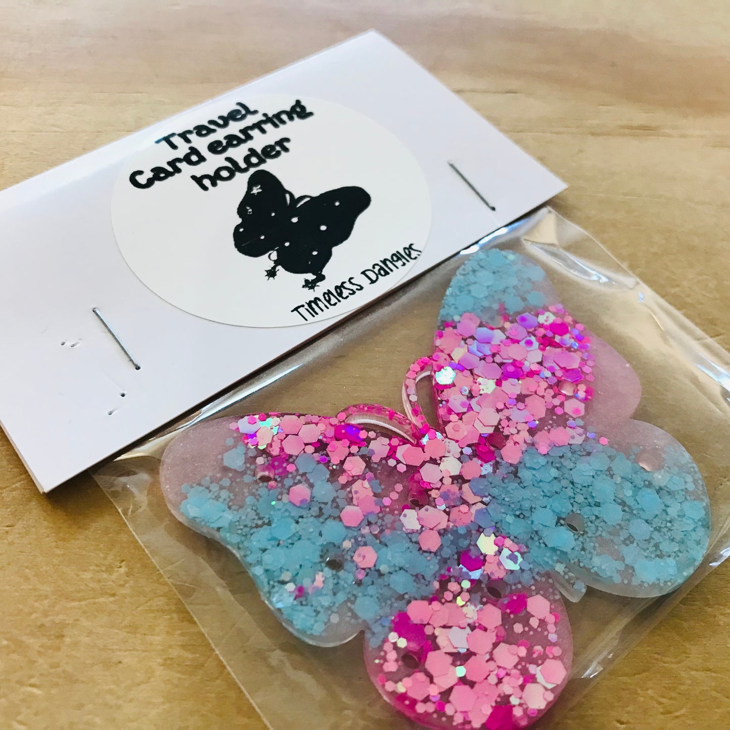 Sparkly Resin Travel Earring Holder Organiser