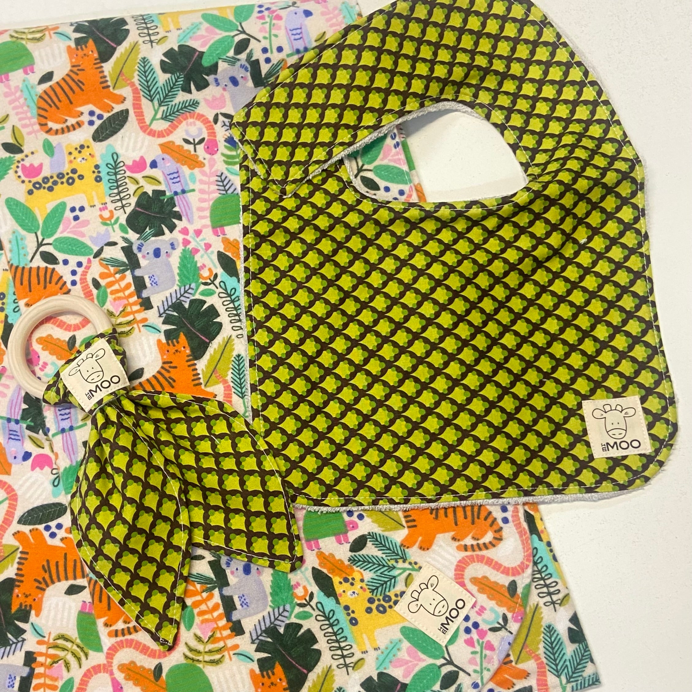 Gift Box - Blanket, Bib & Timber Teether