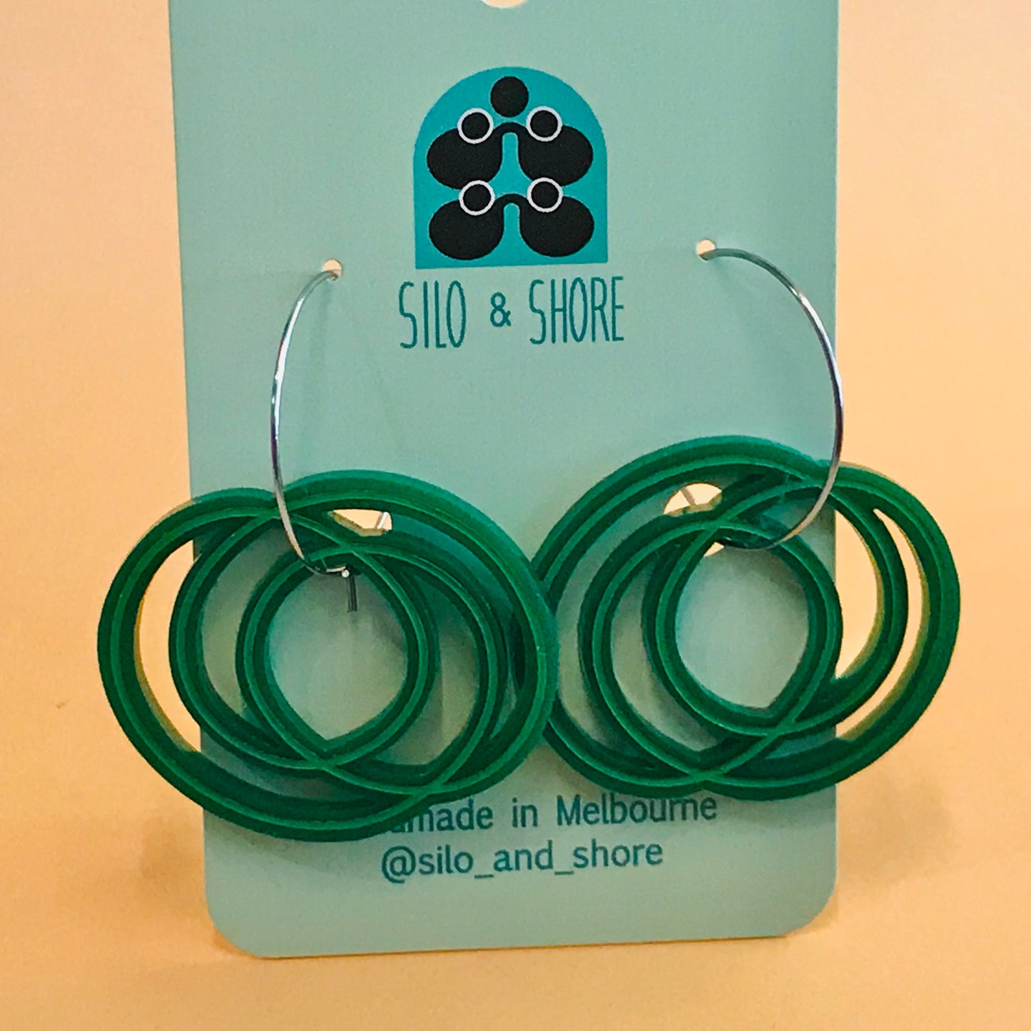 Art Deco Acrylic Earrings - Scribbles (large)
