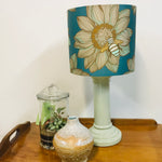 Custom Lamp Shade only - Teal & Gold Bees