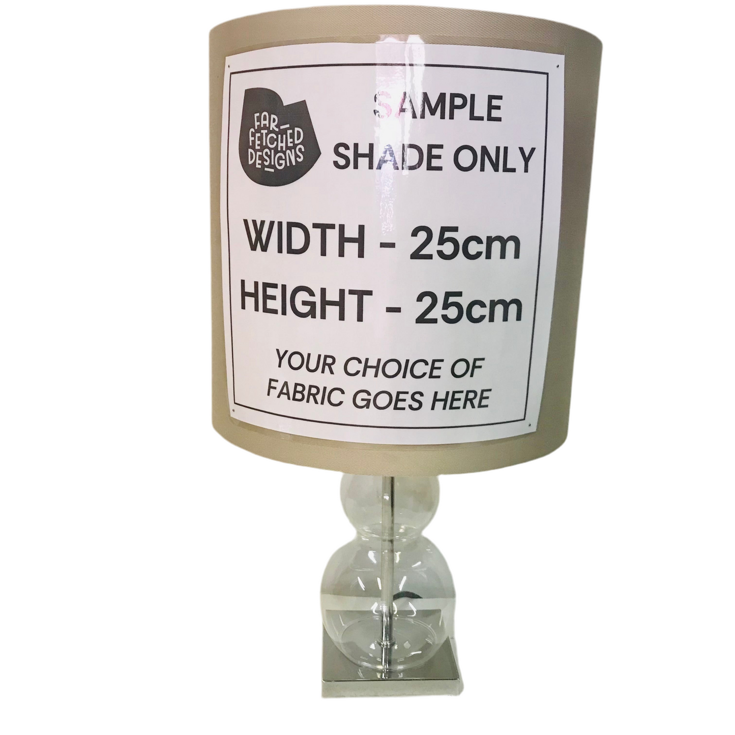 Lamp Base Only - Double Ball Glass Table Lamp With Chrome Base