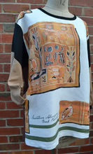 Women's Handmade Upcycled Tunic - Aboriginal Bark painting