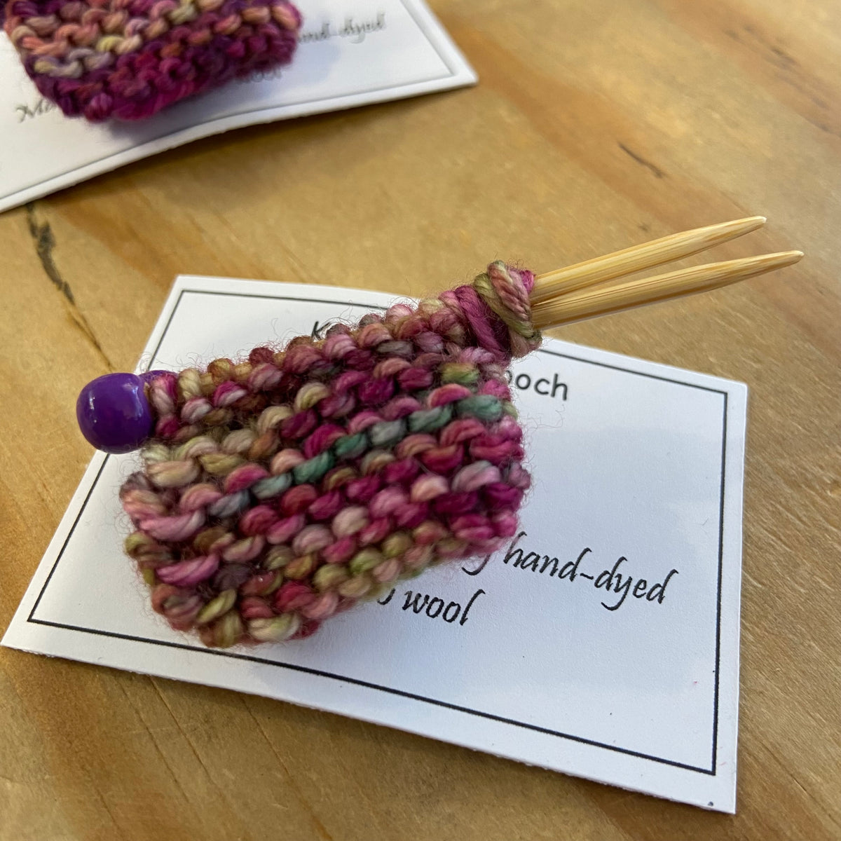 Handcrafted Knitter's Brooch