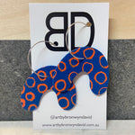 Handmade Painted Leather Earrings - My People
