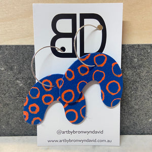 Handmade Painted Leather Earrings - My People