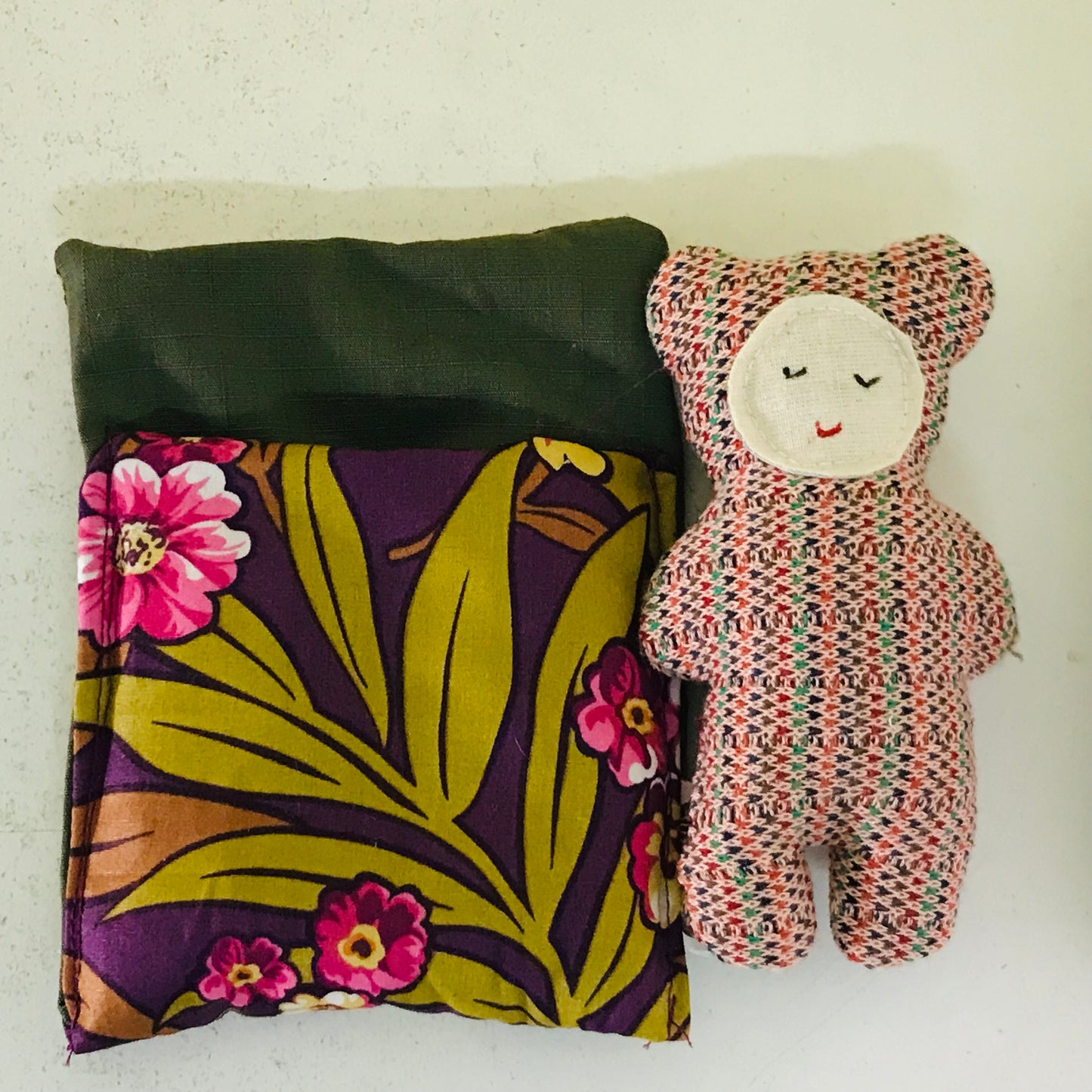 Handmade OOAK Mini Sleepy Bear with Sleeping Bag