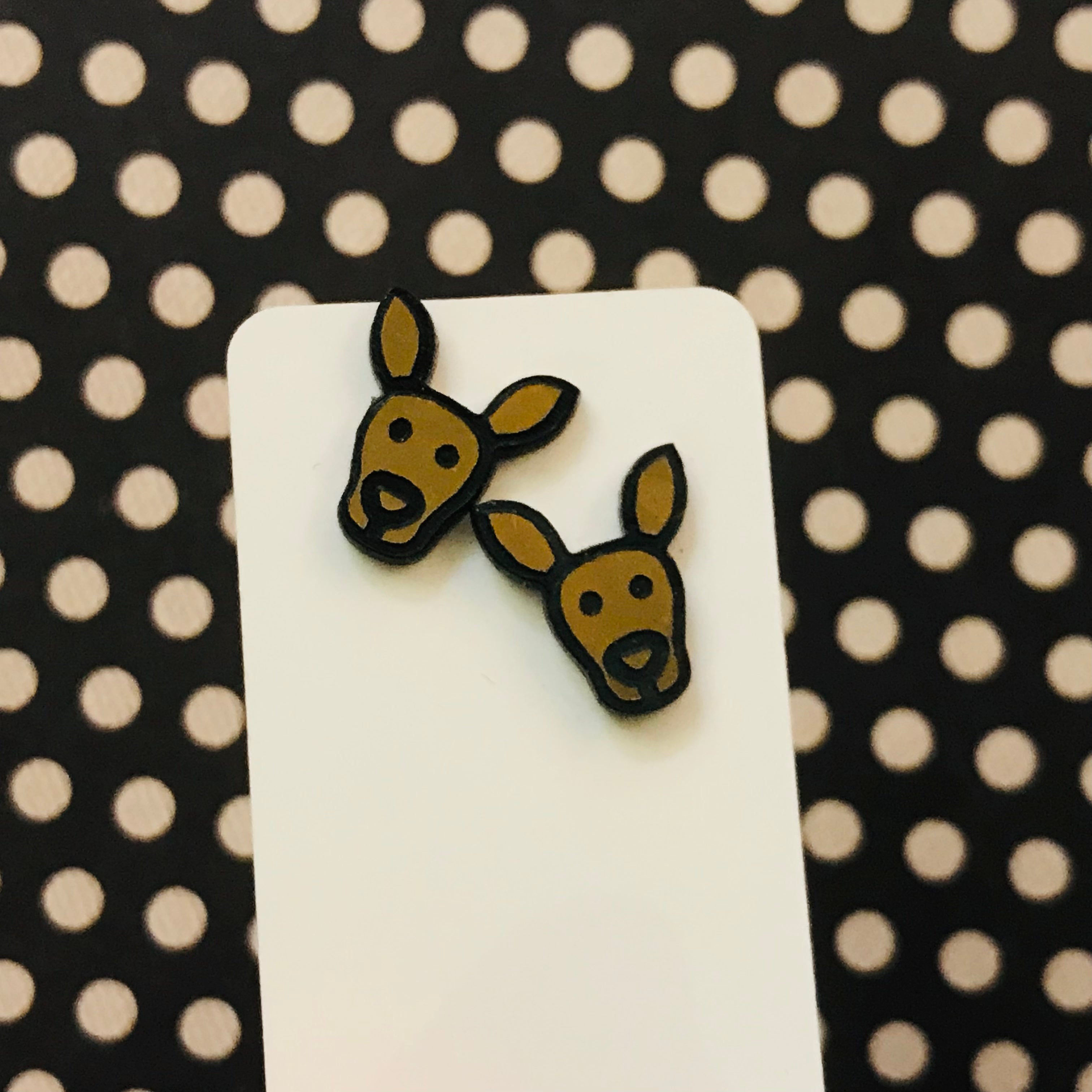 Novelty Studs Earrings - Graphic Acrylic